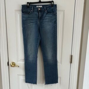 Signature by Levi Strauss Dark Blue Straight Leg Jeans